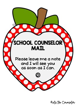 Preview of School Counselor Mailbox Label