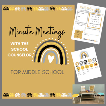 Preview of School Counselor Minute Meetings for Middle School
