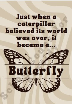 Preview of School Counselor Office Inspirational Poster - Butterfly