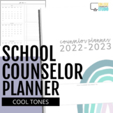 School Counselor Planner 2021 - 2022 | Cool Paint Theme