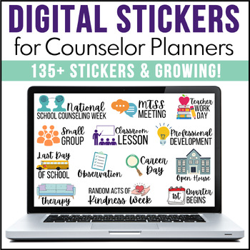 Preview of School Counselor Planner - Digital Stickers
