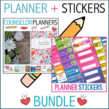 Preview of School Counselor Planner PLUS Sticker Pages