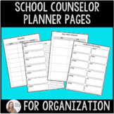 School Counselor Planner Pages (editable so you can customize!)