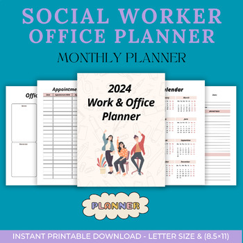 Preview of Weekly to do list | Social Work & 2024 Calendar | calendar template