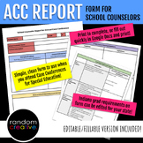 School Counselor Report for Annual Case Conference
