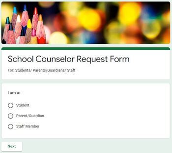 Preview of School Counselor Request/ Referral Form: 3 in 1