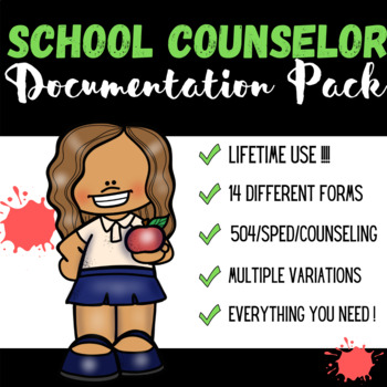 Preview of School Counselor Documentation Pack