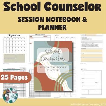 School Counselor Session Notebook & Planner - Undated | TPT