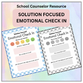 School Counselor Solution Focused Emotional Check In in Co