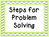 School Counselor Steps to Problem Solving SIgns