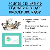 School Counselor Teacher & Staff Procedure Pack [EDITABLE]