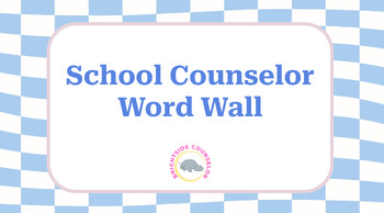 Preview of School Counselor Word Wall (Art Deco/Vintage) - Google Drive