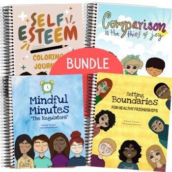 Preview of School Counselor Workbook Bundle Social Emotional Worksheets