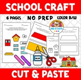 School Craft | Cut and Paste Activity for Preschool, Kinde
