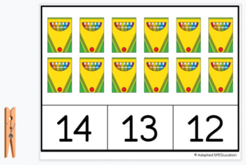 Preview of School- Crayons - Counting Sets 1-30 - Google slide activities
