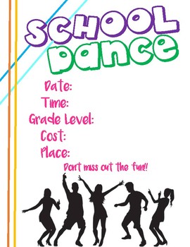 Preview of School Dance Flyer