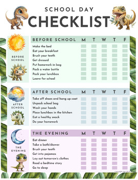 Preview of School Day Checklist