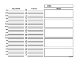 School Day Planner Page for Teachers