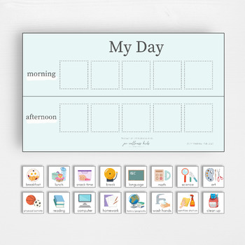 Preview of School Day Visual Schedule Bundle (Kids Visual Schedule, Daily Routine Chart)
