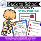 School Days PE & Brain Break Instant Activity