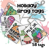 Holiday Brag Tags for Student Behavior - Class Reward System