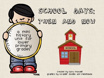 Preview of School Days: Then and Now - School Past & Present History mini unit
