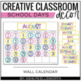 School Days Wall Calendar | Bright Pastel Decor Theme