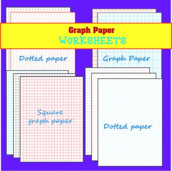 Preview of School Digital Papers, Preschool Writing Paper, Math Graph Paper, Worksheet Temp