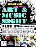 School Event Advertisement (Posters & Flyers) Art & Music Night