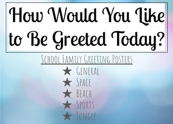 Preview of School Family Greetings Posters *Conscious Discipline Inspired*