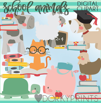 School Farm Animals Clipart By Dorky Doodles Teachers Pay Teachers