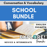 French | EDITABLE School Vocabulary & Conversation Bundle 