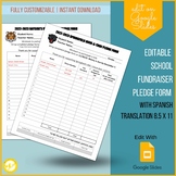 School Fundraiser Pledge Form Template | Move a Thon | Wal