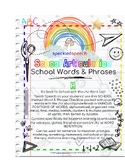 School - H - Word Checklist for Speech Therapy