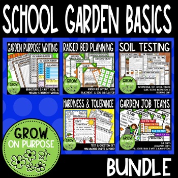 Preview of School Garden Basics Bundle - Writing, Math, Science, Social Studies, Reading