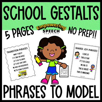 Preview of Gestalt Language Processing Gestalts School Phrases Elementary School