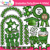 School Graduation Party Clipart Images: Green White Cap Ba