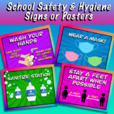 School Hygiene Sign or Poster Sanitize Station Wash Hands 