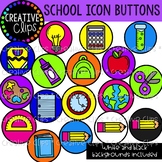 School Icon Buttons Clipart {Creative Clips Clipart}