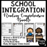 School Integration Reading Comprehension Worksheet Bundle 
