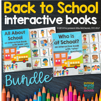 School Adapted Books Bundle | for WH- questions & language skills