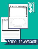 School Is Awesome - Worksheet