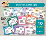 School Kids Classroom Centers Signs, Detail, What to do,
