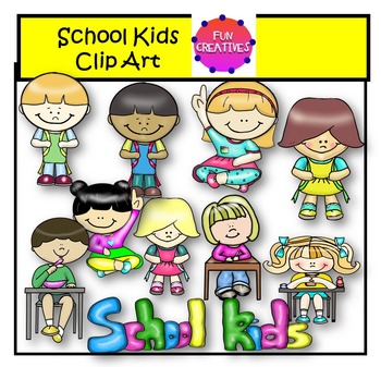 Preview of School Kids Clip Art- Fun Creatives