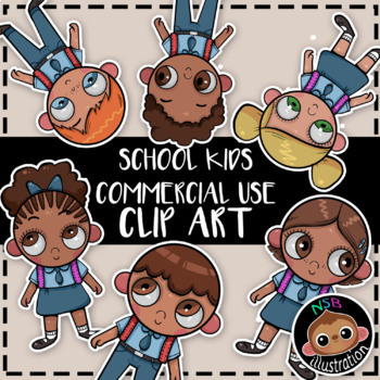 Back To School Kids Clip Art Commercial Use Png Clipart For Teachers Sellers