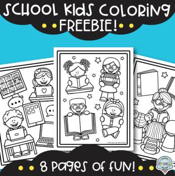 school children coloring page