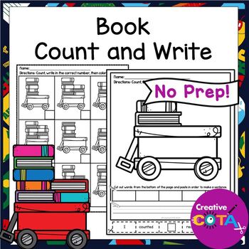 Preview of Occupational Therapy Coloring Pages Number Sense Cut & Paste Worksheets