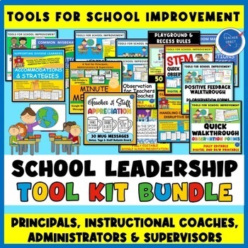 Preview of School Leadership Tool Kit Bundle | Observations Feedback Back to School