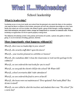 leadership writing assignment