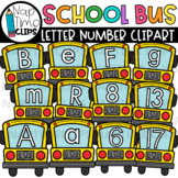 School Letter Number Clipart School Bus {Alphabet Clipart}